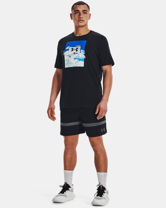 Men's UA Basketball Hoop Cloud Short Sleeve, Black, pdpMainDesktop image number 2